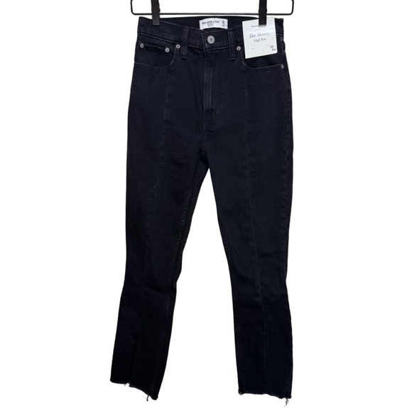 Abercrombie & Fitch Denim - Abercrombie & Fitch The Skinny High Rise Split Hem -
Faded Black 25/0 Short